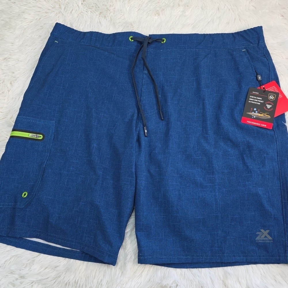 Zeroxposur Lined Board Shorts Men's Size US XL Blue UPF 50+ NWT MSRP $46